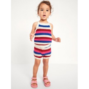 Sleeveless Sweater-Knit Tank and Shorts Set for Baby Hot Deal