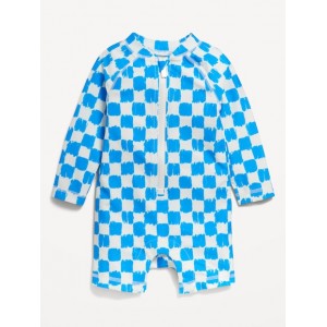 Unisex Printed Long-Sleeve Swim Rashguard Bodysuit for Baby Hot Deal