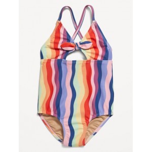 Printed Cutout One-Piece Swimsuit for Toddler Girls Hot Deal