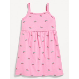 Printed Sleeveless Fit and Flare Dress for Toddler Girls