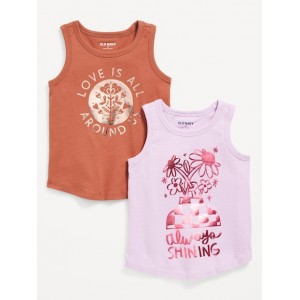 Graphic Tank Top 2-Pack for Toddler Girls