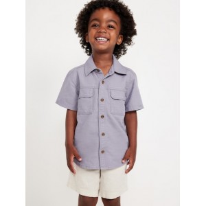Short-Sleeve Utility Pocket Shirt for Toddler Boys