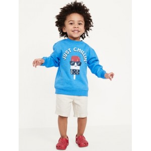 Oversized Crew-Neck Sweatshirt for Toddler Boys