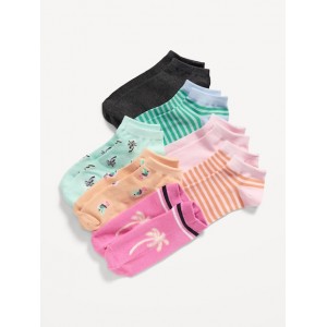 Printed Ankle Socks 7-Pack for Girls