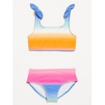 Printed Tie-Knot Bikini Swim Set for Girls Hot Deal