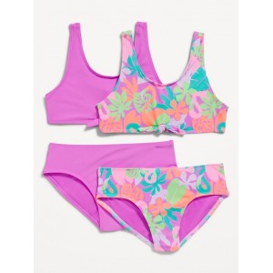 Tie-Front Bikini Swim Set 2-Pack for Girls
