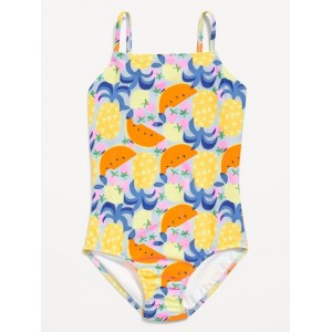 Printed Back-Cutout One-Piece Swimsuit for Girls Hot Deal
