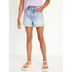 High-Waisted Frayed-Hem Jean Shorts for Girls Hot Deal