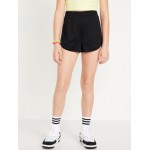 High-Waisted Mesh Performance Shorts for Girls