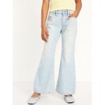 High-Waisted Super Baggy Flare Jeans for Girls Hot Deal
