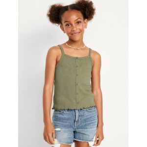 Fitted Button-Front Tank Top for Girls Hot Deal
