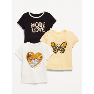 Short-Sleeve Graphic T-Shirt 3-Pack for Girls