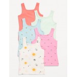 Fitted Tank Top 5-Pack for Girls Hot Deal