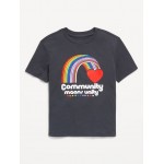 Matching Gender-Neutral Pride Graphic T-Shirt for Kids