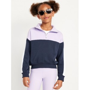 Long-Sleeve Quarter Zip Sweatshirt for Girls