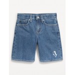 Knee Length Baggy Non-Stretch Jean Shorts for Boys Hot Deal