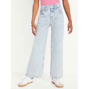 High-Waisted Baggy Wide-Leg Jeans for Girls Hot Deal