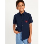 Matching Short-Sleeve Graphic Pocket Shirt for Boys