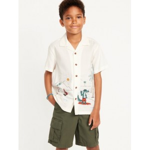 Short-Sleeve Graphic Camp Shirt for Boys