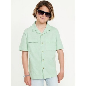 Short-Sleeve Soft-Knit Utility Pocket Shirt for Boys Hot Deal