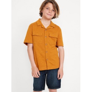 Short-Sleeve Soft-Knit Utility Pocket Shirt for Boys Hot Deal