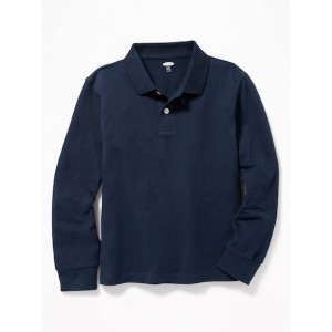 School Uniform Long-Sleeve Polo Shirt for Boys Hot Deal