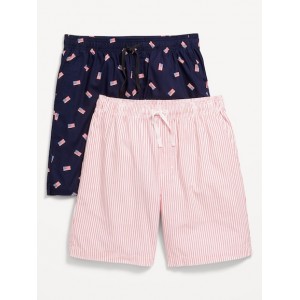 2-Pack Poplin Pajama Shorts -- 7-inch inseam Hot Deal