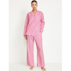 Poplin Pajama Pant Set Hot Deal