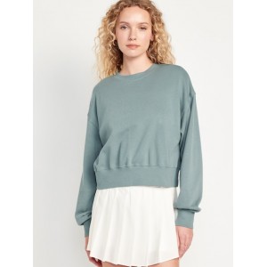 French-Terry Drop-Shoulder Sweatshirt