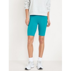 High-Waisted Biker Shorts -- 10-inch inseam