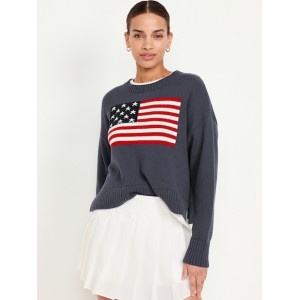 Crew-Neck Flag Sweater