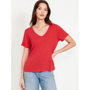 Luxe Slub-Knit T-Shirt Hot Deal
