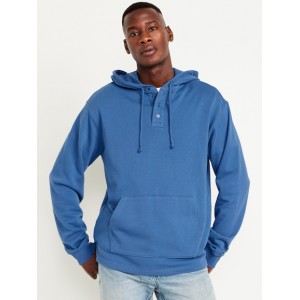 French Terry Henley Hoodie Hot Deal