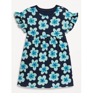 Printed Fit and Flare Dress for Toddler Girls