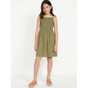 Sleeveless Fit and Flare Smocked Dress for Girls