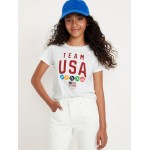 Short-Sleeve Team USA Graphic T-Shirt for Girls