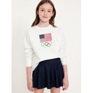 IOC Heritageⓒ Graphic Crew-Neck Sweatshirt for Girls Hot Deal
