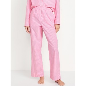 High-Waisted Poplin Pajama Pant