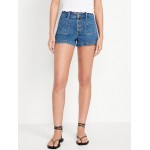 High-Waisted Jean Shorts -- 3-inch inseam Hot Deal