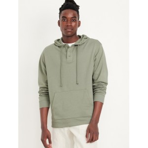 French Terry Henley Hoodie Hot Deal