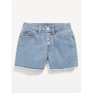 High-Waisted Wow Frayed-Hem Jean Shorts for Girls Hot Deal