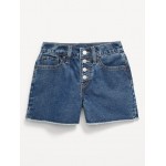 High-Waisted Wow Frayed-Hem Jean Shorts for Girls Hot Deal
