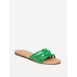 Knotted Puff Slide Sandals
