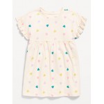 Printed Fit and Flare Dress for Toddler Girls