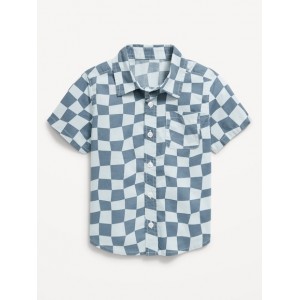 Printed Short-Sleeve Poplin Shirt for Toddler Boys