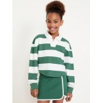 Collared Striped Pullover Top for Girls Hot Deal