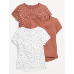 Softest Short-Sleeve T-Shirt 3-Pack for Girls