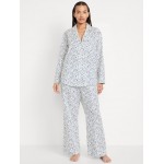 Poplin Pajama Pant Set