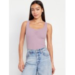 Cinched Rib-Knit Tank Top Hot Deal