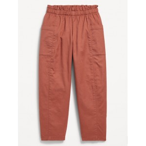 Loose Ruffle-Trim Pull-On Pants for Girls